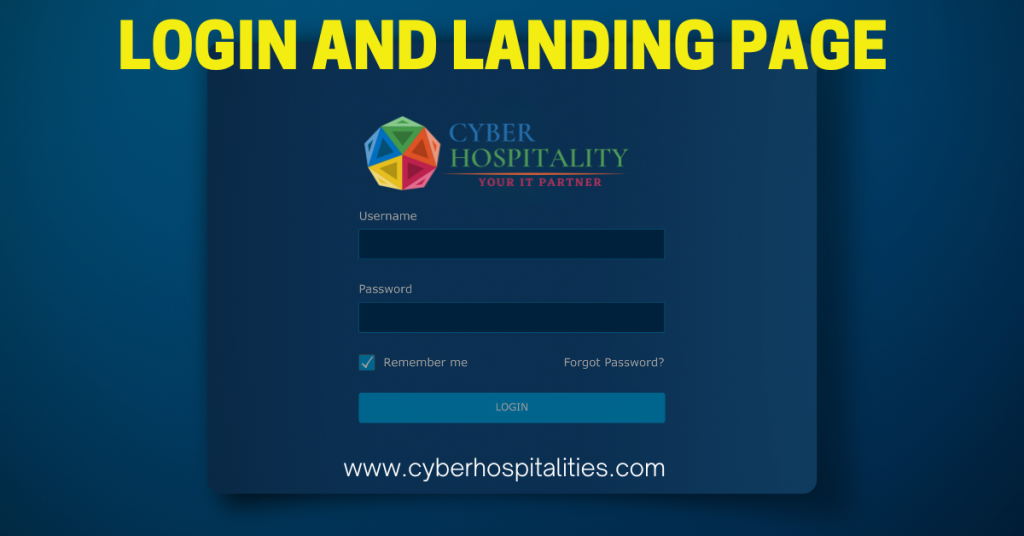  Login and Landing Page